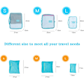 Miniatyrbild 5 av 6: 6-pack reseväskor set resebagage dragkedjor kläder underkläder strumpor förvaringsväska påse (blå) Blue 6 size