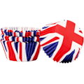 Miniatyrbillede 1 af 7: e Blå Union Jack Cupcake Cases, 100 stk. Mini Kings Coronation Bagekopper, Små Papir Muffinskopper Cupcake Liners Muffin Cases til King Charles Coro Auk