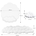 Miniatyrbillede 2 af 2: Keyboard Cloud Håndledsstøtte Pad, Cloud Musearm Håndledsstøtte Sød, Keyboard Memory Foam Håndledsstøtte, Ergonomisk Skridsikker Armstøtte, Smertelindring (Hvid) White