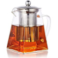 Miniatyrbild 1 av 8: 500ML Borosilikatglas Te-kanna, Löst Blad Te-kannor med Infuser, Kvadratisk Te-kanna med Sil, Spis och Mikrovågsugn Säker Te-kanna för 2 Square Shape 500ML