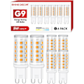 Miniatyrbilde 1 av 8: G9 LED-pære, 5W varm hvit 3000K 450LM, tilsvarende 50W halogen, energisparende LED-pærer for taklamper, 6-pakning Model 2 Warm White