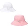 Miniatyrbild 2 av 4: Baby Solhatt Leende Ansikte Småbarn UPF 50+ Solskyddande Hinkhatt Fin Strandhatt för Baby Flicka Pojke Justerbar Mössa White+pink 06 Months