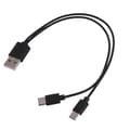 USB C Splitter 2 i 1 Multi Laddningskabel, 2 Port Typ C Hane Snabbladdningskabel för Telefon och Surfplatta