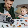 Miniatyrbild 4 av 5: Dinosaurie leksaker för pojkar flickor - Barnleksaker Transport transportbil med dinosaurie leksaker Djurleksaker 12 st Födelsedagspresent för barn pojkar flickor 3 4 5 år gamla