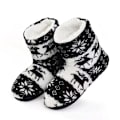 Pikkukuva 3 / 3: Naisten tohvelit koralli fleece turkis nilkkurit lämpimät sisäkengät musta 27cm (39-41  ) Clover