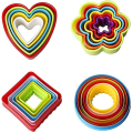 Miniatyrbilde 1 av 5: 21-delt plastdeigkutter, kakeform for kjeks, kjeks, frukt, toast, kjeks, fondant