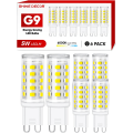 Miniatyrbillede 1 af 8: G9 LED-pære, 5W kølig hvid 6000K, LED-pære ikke-dæmpbar, 450LM, svarende til 50W halogen, energibesparende LED-pærer til loftslamper, 6-pakning Model 2 Cool White