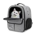 Cat Carrier Backpack, Breathable Pet Carrier with Multiple Entrances, Front Pack for Kitten, Puppy, Small Pets, Pet Travel Bag