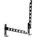 Miniatyrbilde 1 av 6: Sammenleggbar veggmontert klesstativ, sammenleggbart klesstativ, klesoppbevaringsorganisator, klesvaskstativ, robust hengende tørkestativ, svart (to pakker, svart) Black two packs