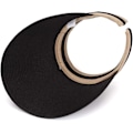 Miniatyrbilde 5 av 5: Kvinners store brem strand halm golf solhatt sommer caps Black One Size