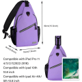 Pikkukuva 3 / 6: Sling-reppu, monikäyttöinen crossbody-olkalaukku, matkustus- ja vaelluspäiväreppu Light Purple