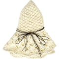 Miniatyrbild 5 av 8: Solhatt i halm för kvinnor, damer, hopfällbar, bredbrättad, med rosett, justerbar, strandhatt, elegant hinkhatt, UPF 50 UV-skydd, bekväm Creamy White One Size