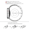 Miniatyrbilde 3 av 5: 42mm 44mm 45mm Smykkesklokkestropp for iwatch-stropp Serie 9 8 7 6 5 4 3 2 1 Justerbar Krystall Diamant Armbånd Erstatning iwatch