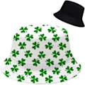 Pikkukuva 1 / 4: Söpö ämpärihattu rannan kalastajanhatut naisille, kääntyvä kaksisuuntainen käyttö Green Saint Patrick