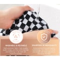 Miniatyrbillede 5 af 7: Brusekappe til kvinder og piger, elegant skakbrætdesign, dobbeltlags vandtæt, genanvendelig, vaskbar, lugtfri, medium Checkerboard Medium (Pack of 1)