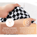 Miniatyrbillede 5 af 8: Stor badehætte til kvinder med langt hår, elegant skakbrætdesign, dobbeltlags vandtæt, genanvendelig, vaskbar, lugtfri, X-Large Checkerboard XLarge (Pack of 1)
