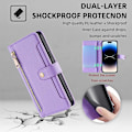 Miniatyrbillede 2 af 3: Cross-body lynlås pung læder etui til Iphone 14 Pro Max