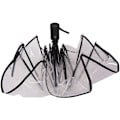 Miniatyrbillede 5 af 7: Automatisk åbne og lukke gennemsigtig folde paraply automatisk paraply 8 ribber paraplyer rejse paraply let bærbar Black