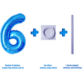 Pikkukuva 2 / 7: Numeropallon, värikkäät helium-numeropallon syntymäpäiväjuhliin, itse täyttyvät numeropallon, foliopallon syntymäpäiväjuhliin, uudenvuoden juhliin Blue #6 Large