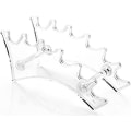 Miniatyrbilde 1 av 3: Akryl 6 spor Pen Display Stativ Plast Kontor Display Stativ for Blyant Sminkebørste Clear