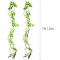 Miniatyrbild 2 av 5: 2x7FT Konstgjord Wisteria Vin Girlang Växter Blommor Konst För Ceremoni Hem Bröllopsdekoration (Vit) White