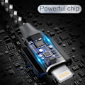 Miniatyrbillede 2 af 6: iPhone-opladerkabel Lynkabel 3-pak 3FT/1M Nylon flettet hurtigopladning og synkronisering iPhone-kabel Kompatibel med iPhone13 12 11 Pro Max XS XR X 8 3Pack 3FT Black&Silver