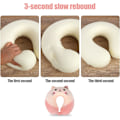 Miniatyrbilde 4 av 7: Pute Cartoon Dyre Nakkestøtte Pute 30 * 30cm Memory Foam Nakkepute U-formet Elastisk Barn Reisepute Bærbar U-formet Pude for C 30*30cm