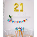 Pikkukuva 2 / 4: Numeropallon, värikkäät helium-numeropallon syntymäpäiväpalloihin, itse täyttyvät numeropallon, foliopallo syntymäpäiväjuhliin, uuden vuoden koristeluun Gold #21 Large