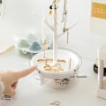 Miniatyrbillede 5 af 7: Smykkestativ 3 i 1 Smykketræ Halskæde Armbånd Display Holder Smykkearrangør Stativ til Halskæder Armbånd Ringe Øreringe og Wat White