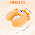 Miniatyrbilde 2 av 7: Pute Cartoon Dyre Nakkestøtte Pute 30 * 30cm Memory Foam Nakkepute U-formet Elastisk Barn Reisepute Bærbar U-formet Pude for J 30*30cm