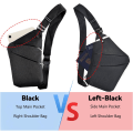 Pikkukuva 2 / 8: Olkalaukku - Varkaudenesto crossbody-olkalaukku miehille ja naisille Leftblack