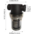 Miniatyrbilde 2 av 7: 1/2\" hunn NPT in-line sil med 100 mesh rustfritt stål filter (1/2“ 100 mesh)