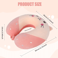 Miniatyrbilde 2 av 7: Pute Cartoon Dyre Nakkestøtte Pute 30 * 30cm Memory Foam Nakkepute U-formet Elastisk Barn Reisepute Bærbar U-formet Pude for C 30*30cm