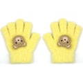 Miniatyrbilde 1 av 5: Barnehansker, Vintervarme Hansker for Gutter og Jenter, Strikket Barnehansker, Søte Dyr Elastiske Myke Fullfingerhansker, Plysj Ensfargede Hansker for Alder Yellow