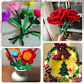Pikkukuva 3 / 5: 100 KPL Tummanvihreitä Piippurasseja Askarteluun, 30 cm x 6 mm Chenille-varsia DIY-jouluaskarteluun