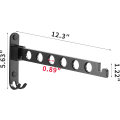 Miniatyrbilde 2 av 8: Sammenleggbar veggmontert klesstativ, sammenleggbart klesstativ, klesoppbevaringshyller, klesstativ, klesoppbevaringsarrangør, tørkestativ（ Black one pack