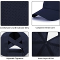 Pikkukuva 2 / 7: Naisten baseball-lippis - Poninhäntä aurinkolippalakki Nopeasti kuivuva juoksulippis Naisten golflippikset Criss Cross Säädettävä Trucker-lippikset Naisille Tytöille DeepBlue One Size