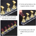 Miniatyrbillede 3 af 5: (guld) 2 stk. Akryl Negle Display Sæt Fingerspids Praksis Stativ Magnetisk Negle Praksis Stativ Diy Falske Negle Kunst Neglekunst