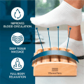 Pikkukuva 3 / 8: Jalkaterän hierontapuu jalkapöydän kivun ja verenkiertohäiriöiden hoitoon | Puinen hierontarulla ja jalkaterien hierontalaite jalkakivun lievittämiseen ja f Brown Large Acupressure and Reflexology