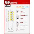 Miniatyrbilde 2 av 8: G9 LED-pære, 5W kald hvit 6000K, 450LM, tilsvarer 50W halogen, egnet for pendellamper taklamper vegglamper 6-pakning Model 1 Cool White