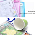 Pikkukuva 7 / 7: er File Zipper Bags Plastic Wallets Folder Extra Thick 8PCS (A5 Zip Bag) A58PCS