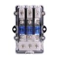 Miniatyrbillede 8 af 8: Universal Blade Fuse Holder Box, DC 12-24V Automotive Stereo Audio Power Fuse Block Kit Assortment for Auto Car Boat 1 in 3 Ways Out with 3 Blade F