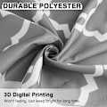 Miniatyrbillede 3 af 8: Bruseforhæng Skimmelsikkert, 183 x 183 cm, Grå Badeforhæng til Brusebad, Vandafvisende Vaskbar Hurtigtørrende Polyester Grey Geometric