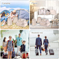 Miniatyrbild 6 av 8: Packkuber för resväska 8 st Kompressionspackkuber för resebagage Organiseringsväskor Vattentäta resepackpåsar Reseväsentligheter Beige L