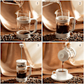 Miniatyrbillede 4 af 6: Fransk Press Kaffe/Te-maskine, Camping Mini Kaffe/Te-presse af 304 Rustfrit Stål Filter og Varmebestandigt Glas, Koldbrygget Kaffe-maskine 11,8 White