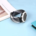Pikkukuva 2 / 8: Nailonrannekkeet kelloihin, säädettävät punotut silmukkarannekkeet miehille ja naisille, 16mm 18mm 19mm 20mm 22mm 24mm valittavissa Gradient Black / Silver Buckle 16mm