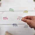 Miniatyrbillede 4 af 6: 100 stk. Dyreformede Papirclips Søde Elefant Papirclips Assorterede Farver Smukke Bogmærke Clips til Fest Invitation Kort Lærer Scrapbøger Notesbog green01