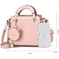 Miniatyrbild 6 av 7: Damhandväska Crossbody-väska Flickor Axelväskor Liten PU-läder Topphandväskor Messenger-väskor med söt myntväska