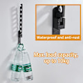 Miniatyrbilde 5 av 8: Uttrekkbar veggmontert klesstativ, sammenleggbart klesstativ, klesoppbevaringshyller, klesstativ, klesoppbevaringsarrangør, tørkestativ（ Black two pack