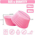 Miniatyrbillede 2 af 7: k Små Papir Cupcake Cases Bagekopper, Fedtsikre Cupcake Cases til Bagning, Mini Muffin Wrappers Cases Muffin Cups Cupcake Liner Bulk, Pape Pink